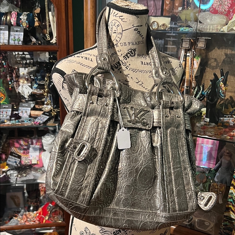Silver Designer Shoulder Bag